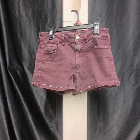 American Eagle Purple Jean Shorts with Cut-Off Style and Stretch - Picture 8 of 12